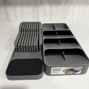 Knife and silverware drawer organizer